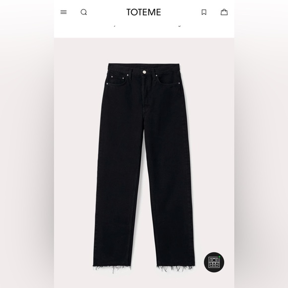 Toteme Classic Cut Denim Black - Picture 1 of 11